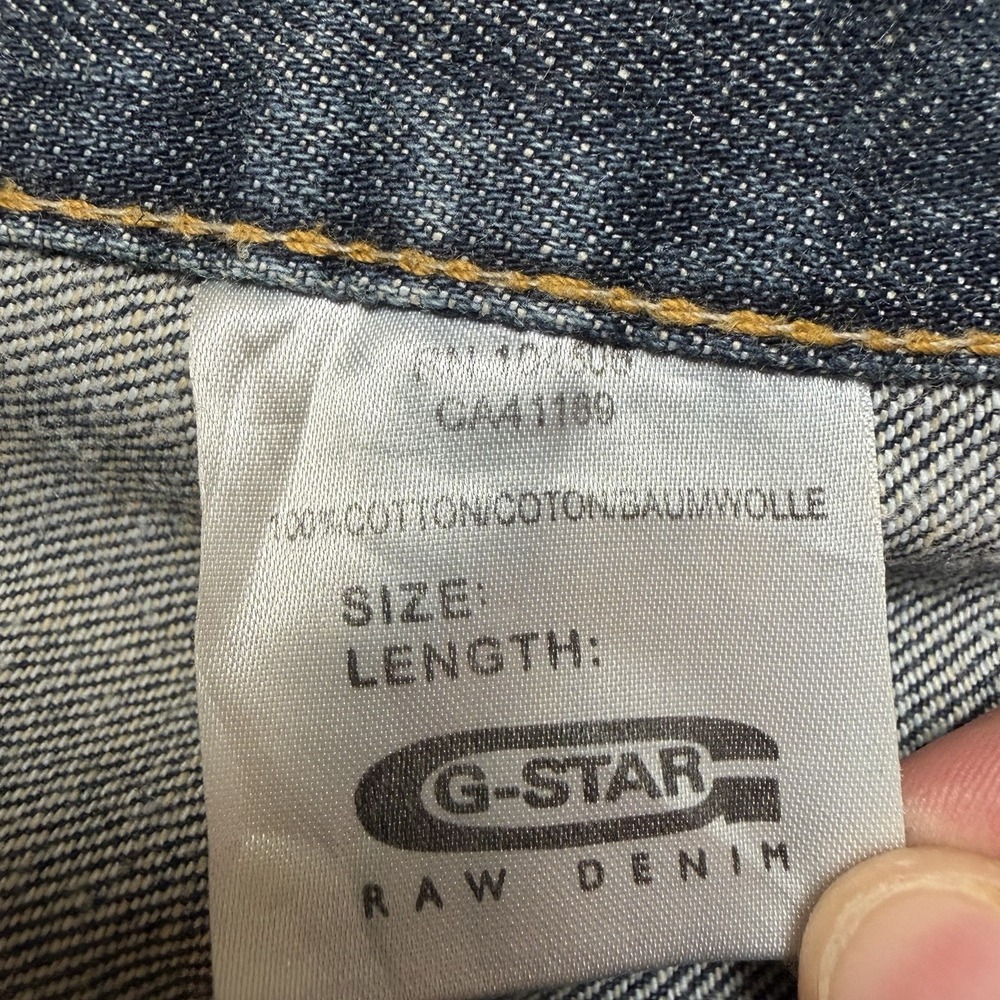 G-Star RAW Jeans Men 38x34 Blue Army Elwood Embroidered Medium Wash Denim Y2K - Picture 7 of 13